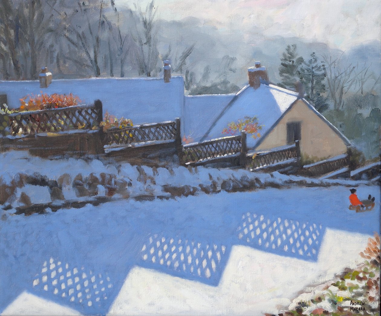 Fence Shadows，2009（油画上的canavs） 作者 安德鲁·马卡拉（Andrew Macara）