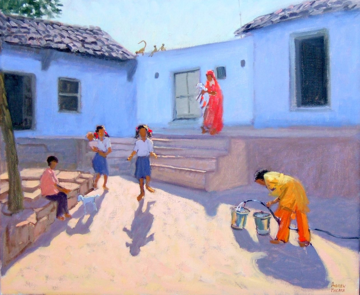 填充水桶，拉贾斯坦邦，印度 作者 安德鲁·马卡拉（Andrew Macara）