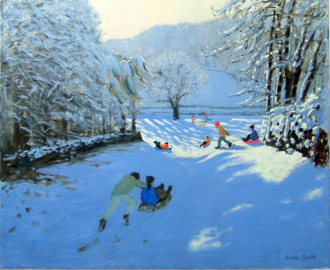 推着雪橇，Youlgreave 作者 安德鲁·马卡拉（Andrew Macara）