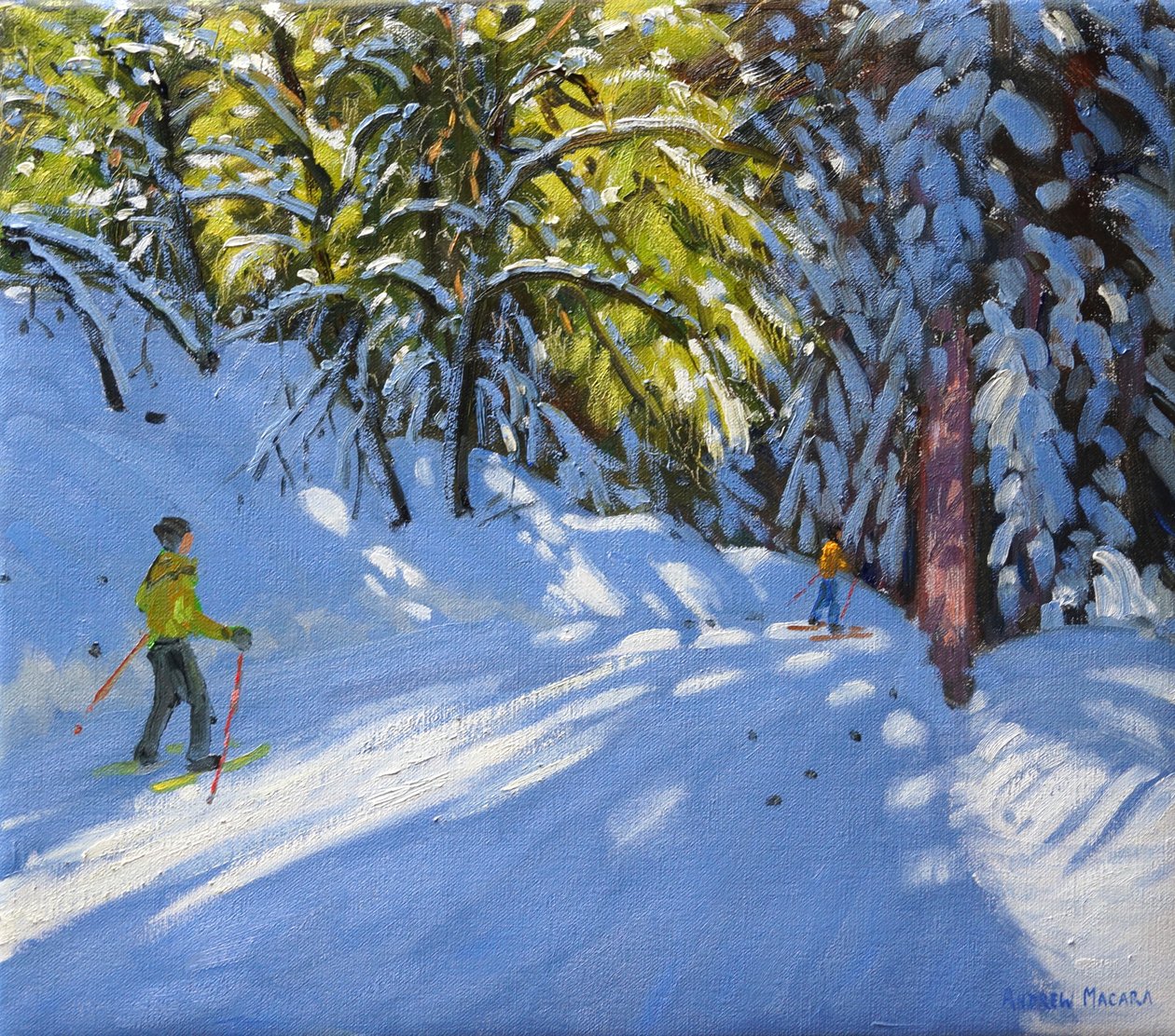 滑雪穿过森林，La Clusaz，2012 作者 安德鲁·马卡拉（Andrew Macara）