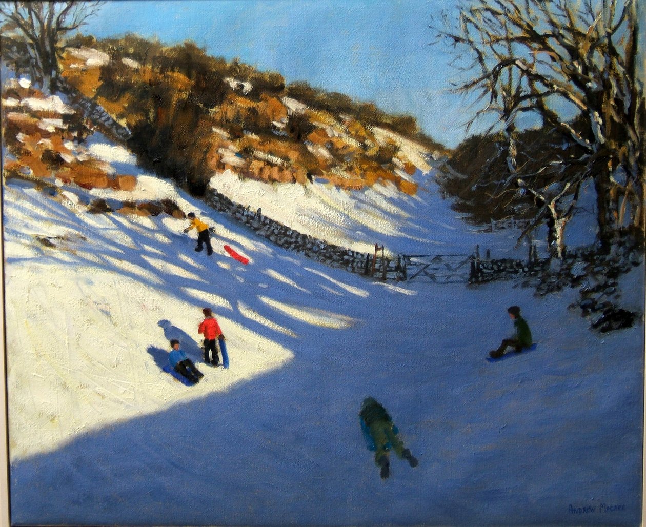 在山谷中的雪，在德比郡蒙纳什附近 作者 安德鲁·马卡拉（Andrew Macara）