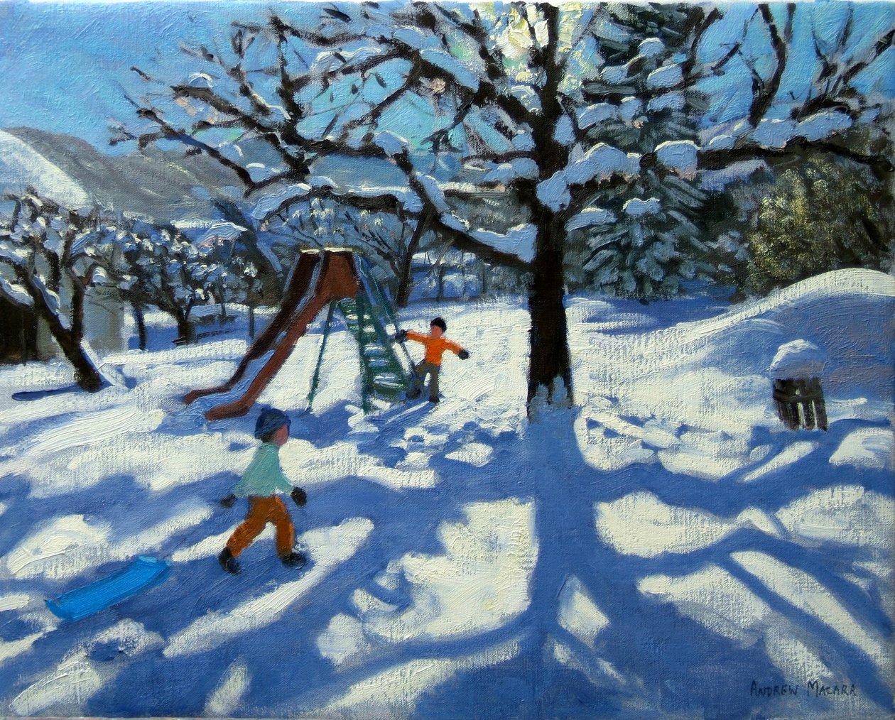冬天的滑梯，布尔格，圣莫里茨 作者 安德鲁·马卡拉（Andrew Macara）