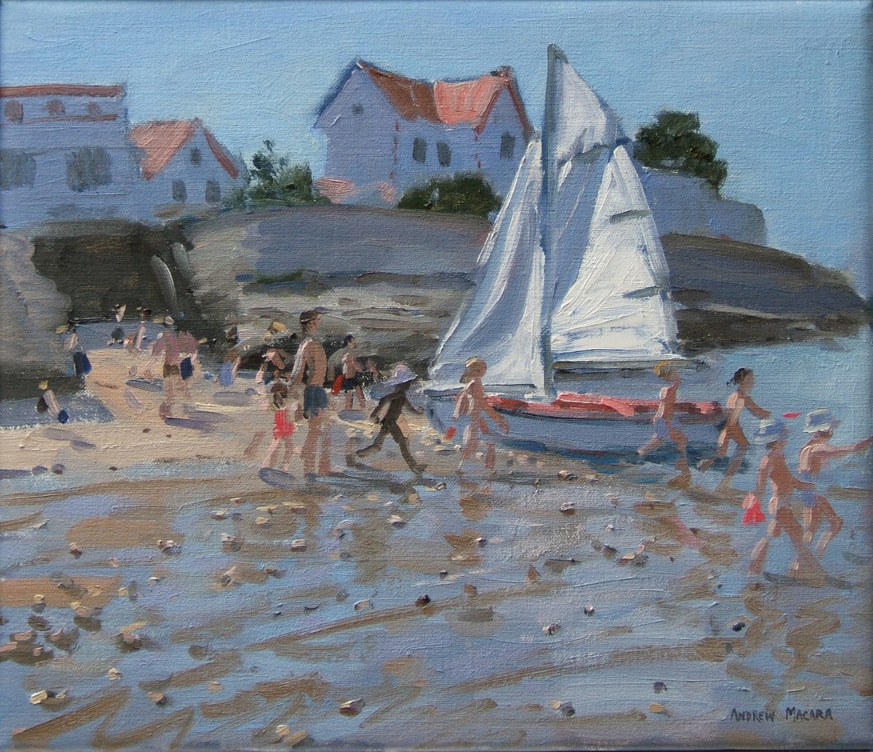 白色风船，海的，法国宫殿 作者 安德鲁·马卡拉（Andrew Macara）