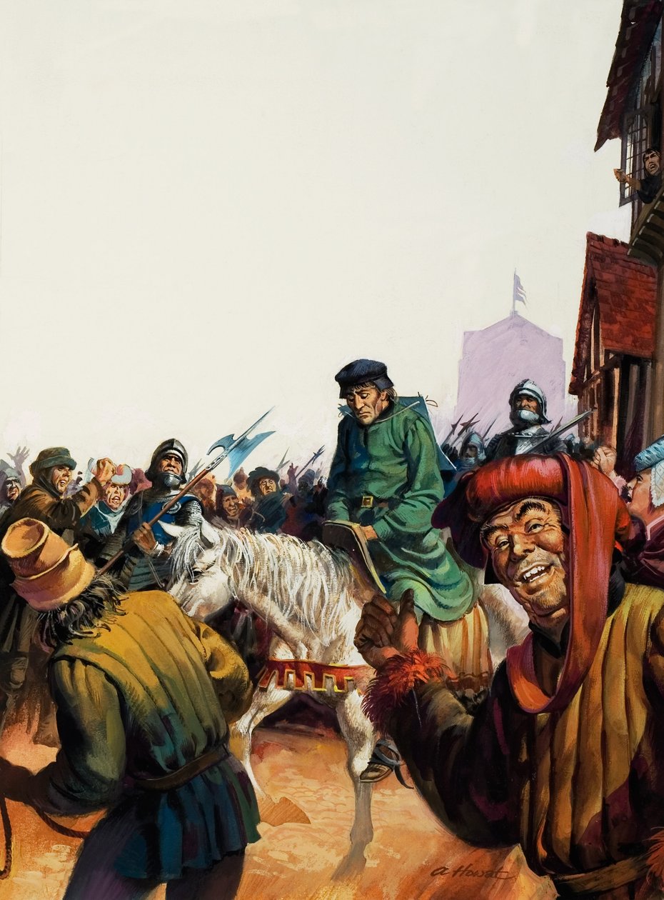 前往伦敦塔的亨利六世国王（水粉画，纸本） 作者 安德鲁·豪瓦特