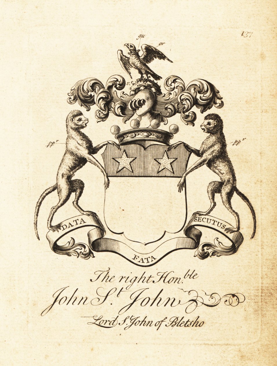 Coat of arms of the Right Honourable John St 作者 安德鲁·约翰斯顿