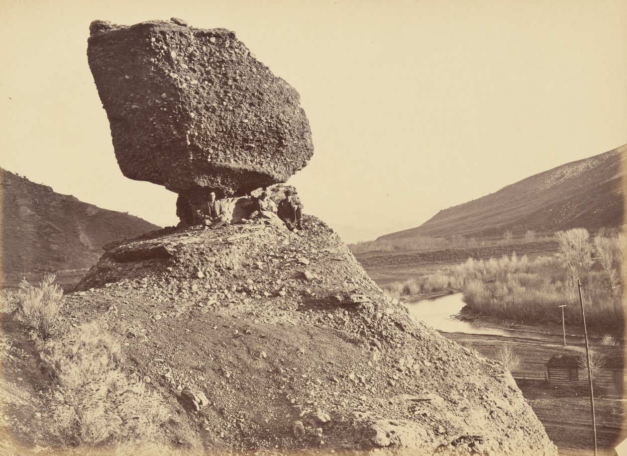图版 33.山谷中的斯芬克斯，1869 年（照片） 作者 安德鲁·约瑟夫·拉塞尔