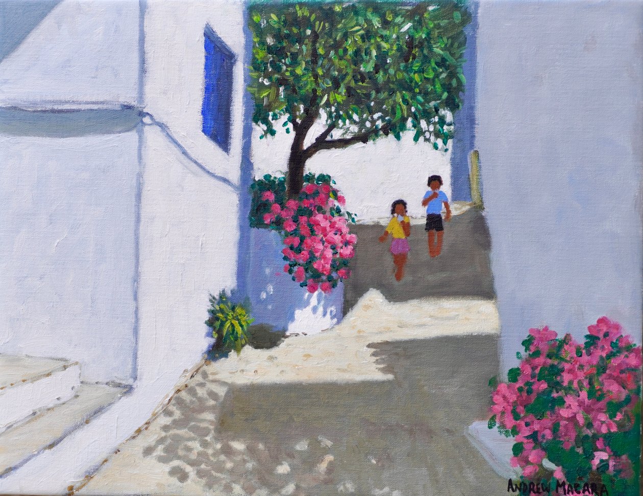 九重葛，斯基亚索斯，2024 年（布面油画） 作者 安德鲁·马卡拉（Andrew Macara）