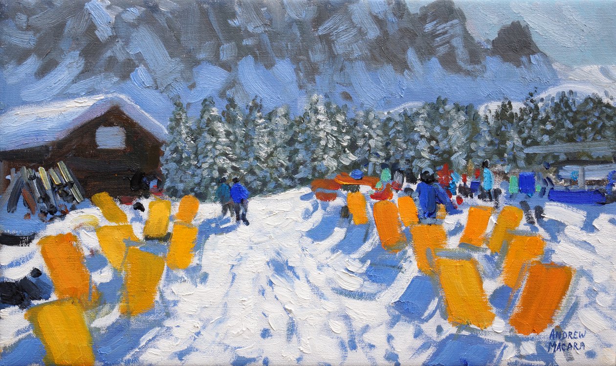 咖啡馆和deckchairs，Selva Gardena，意大利2016年 作者 安德鲁·马卡拉（Andrew Macara）