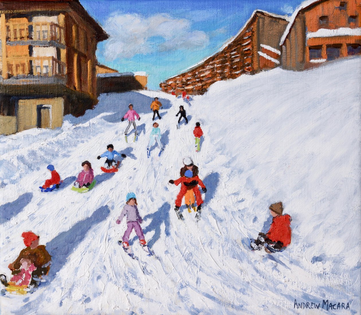 圣诞雪橇，Les Arcs 作者 安德鲁·马卡拉（Andrew Macara）