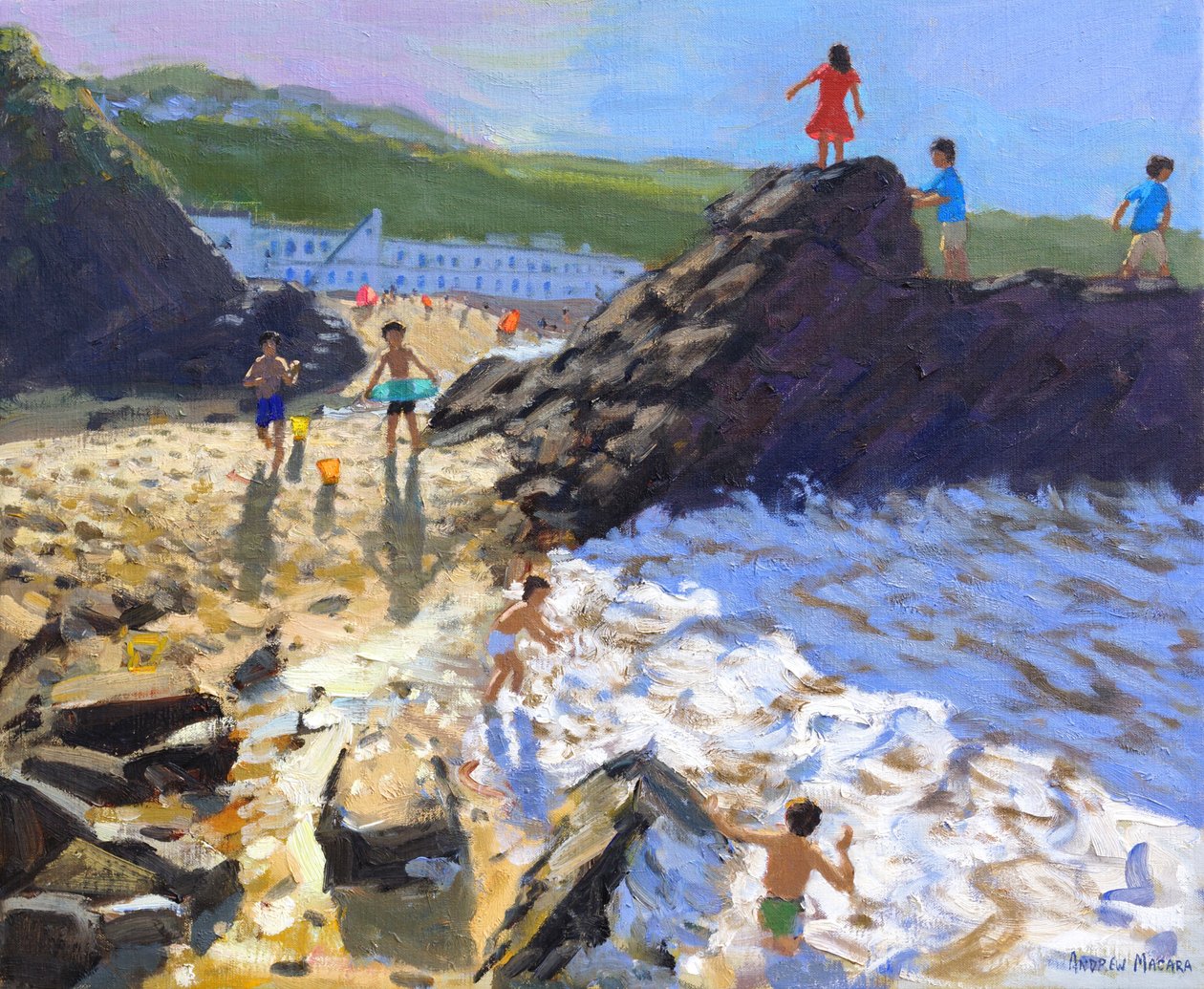 登上岩石，圣艾夫斯， 作者 安德鲁·马卡拉（Andrew Macara）