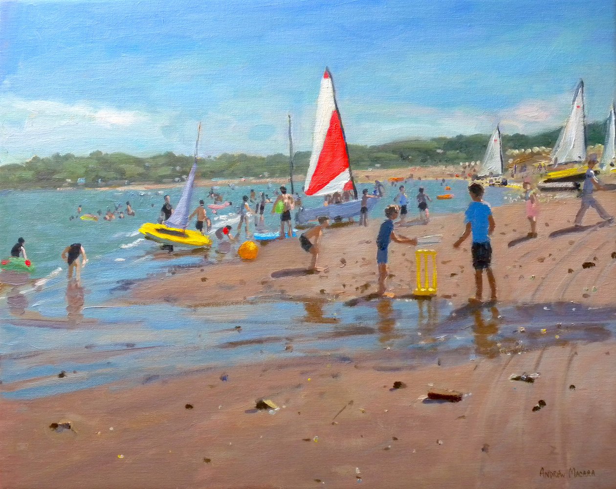 Cricket and red and white sail,Abersoch, 2011 作者 安德鲁·马卡拉（Andrew Macara）