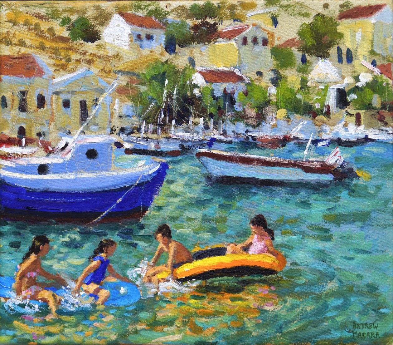 Fun in dinghies,Symi,Greece 作者 安德鲁·马卡拉（Andrew Macara）