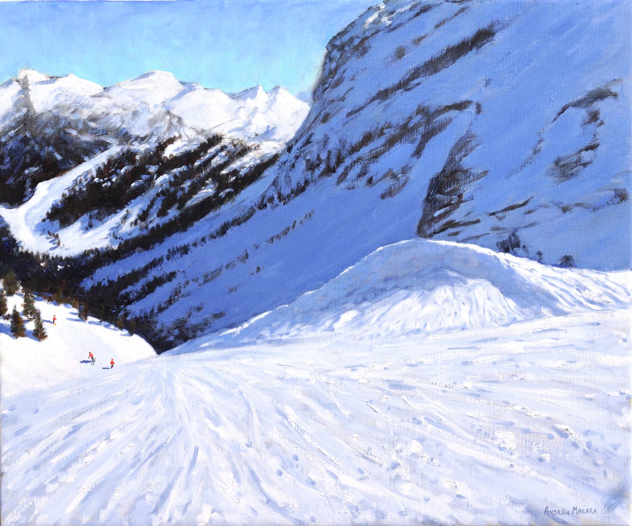 Into the valley ,Courchevel ,France,2019,(oil on canvas) 作者 安德鲁·马卡拉（Andrew Macara）