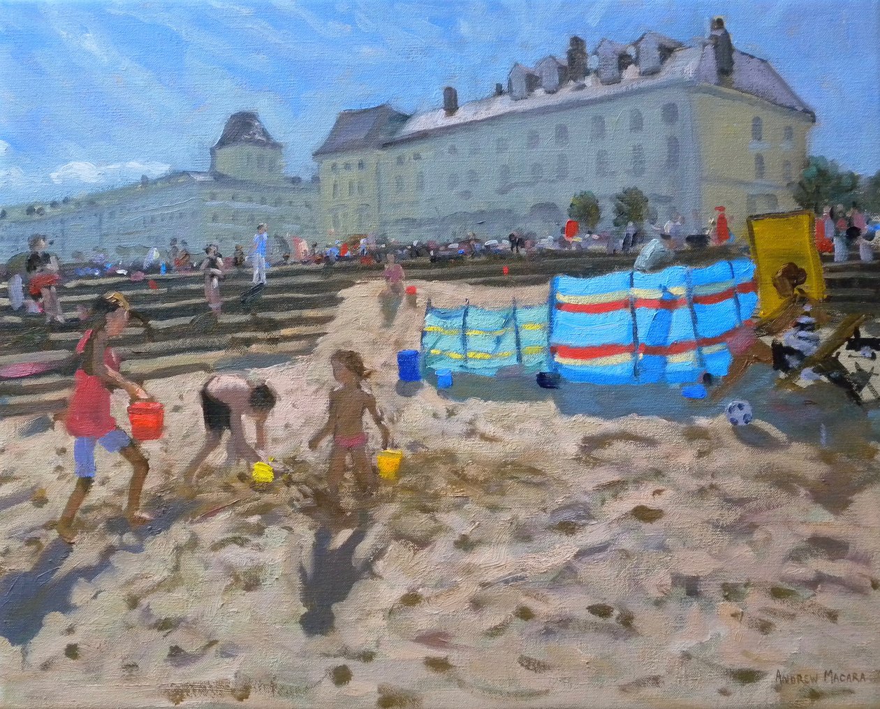 兰迪德诺在沙滩上玩耍。 2010 作者 安德鲁·马卡拉（Andrew Macara）