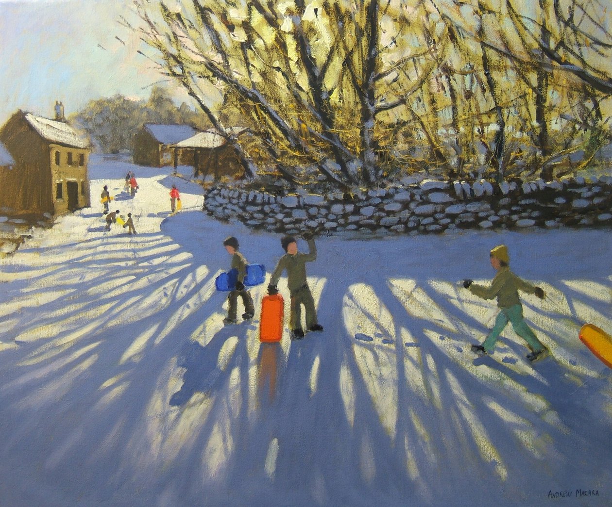 红色雪橇，Monyash，德比郡 作者 安德鲁·马卡拉（Andrew Macara）