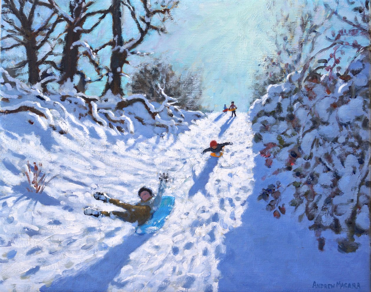 2021年，德比，提克纳尔，卡尔克修道院，雪橇（布面油画） 作者 安德鲁·马卡拉（Andrew Macara）