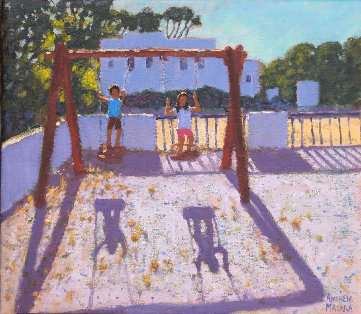 夏季秋千，Folegandros，希腊群岛，2017年8月， 作者 安德鲁·马卡拉（Andrew Macara）