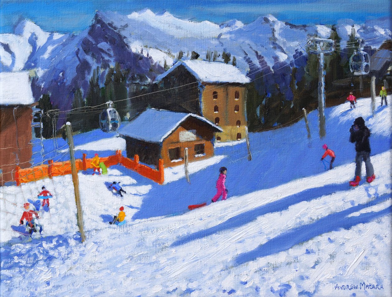 溜冰场，法国萨莫安斯，2022 年（布面油画） 作者 安德鲁·马卡拉（Andrew Macara）