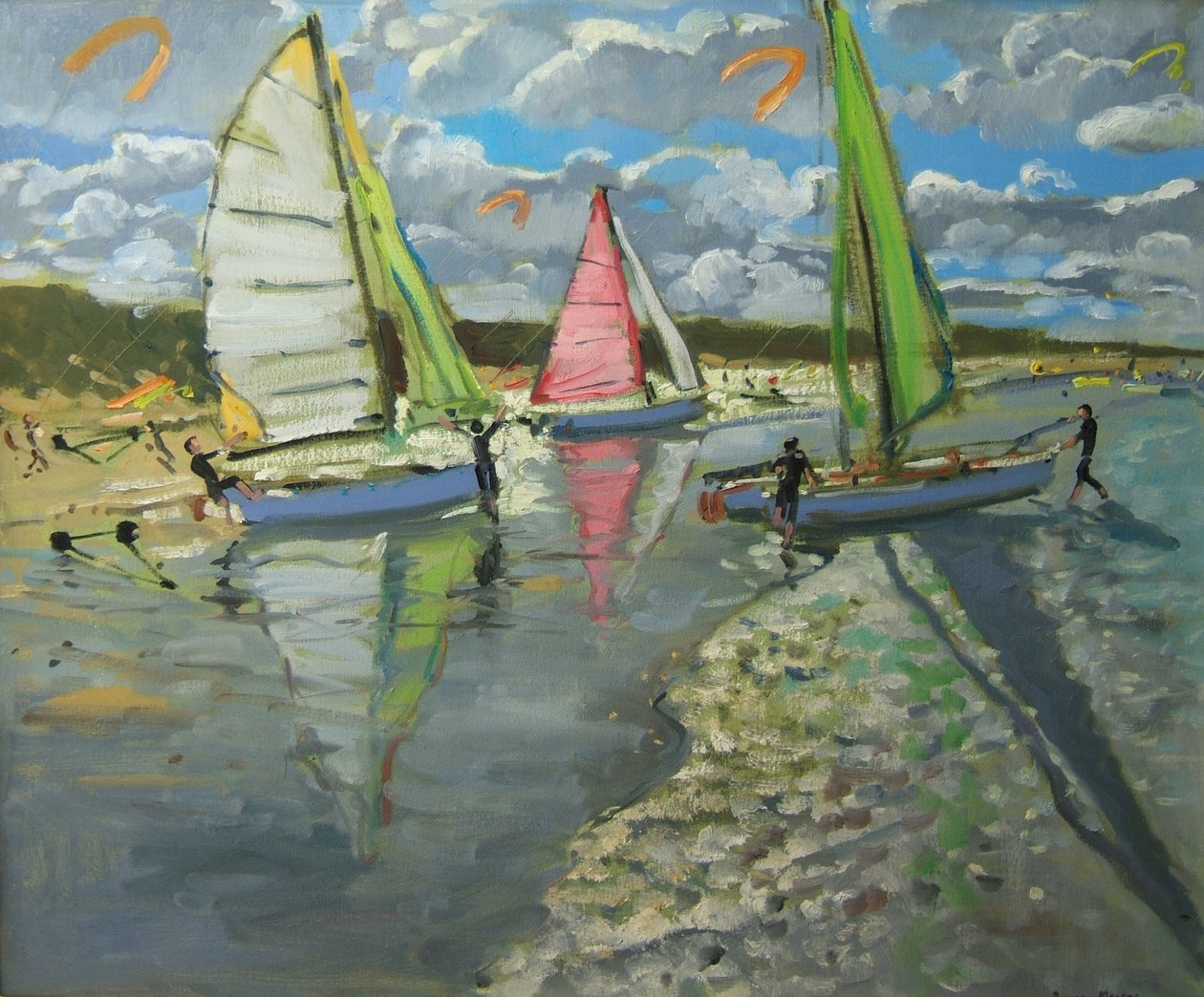 三艘帆船，Bray沙丘，法国 作者 安德鲁·马卡拉（Andrew Macara）