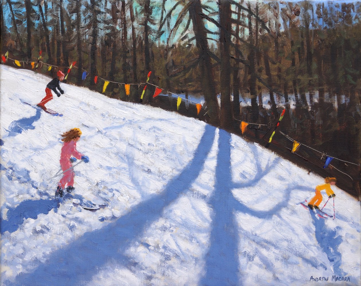 Three Valleys skiing ,2018,(oil on canvas) 作者 安德鲁·马卡拉（Andrew Macara）