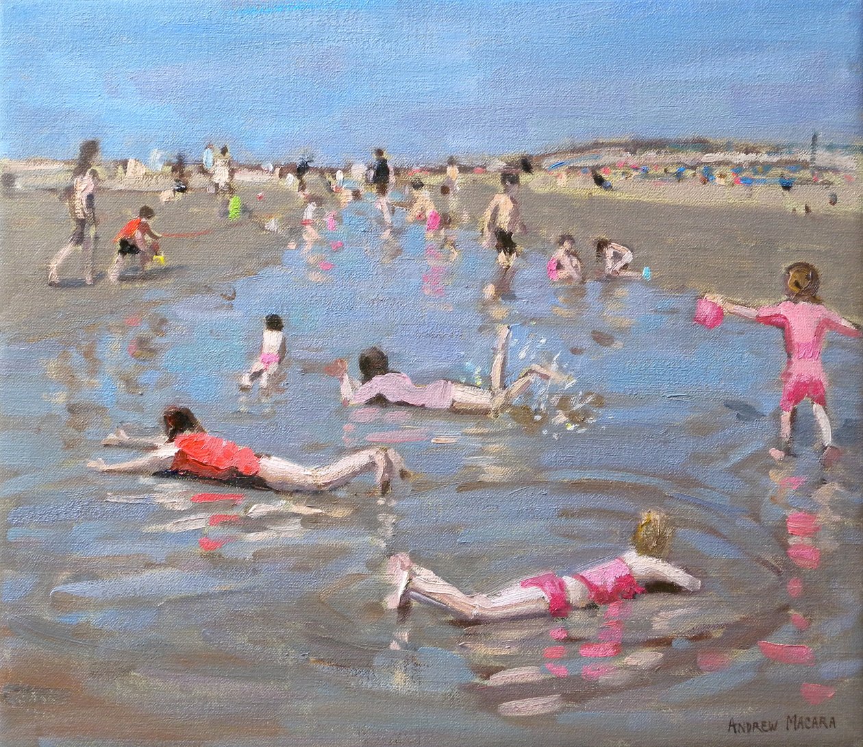 湿沙，西威特灵（布面油画） 作者 安德鲁·马卡拉（Andrew Macara）