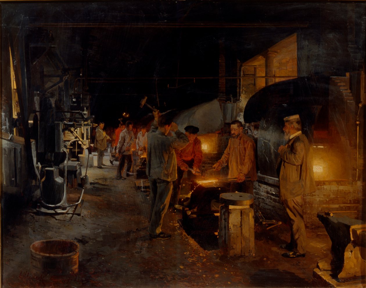 铁工厂，1902年 作者 安德烈·尼古拉耶维奇·谢尔德（Andrey Nikolayevich Shilder）