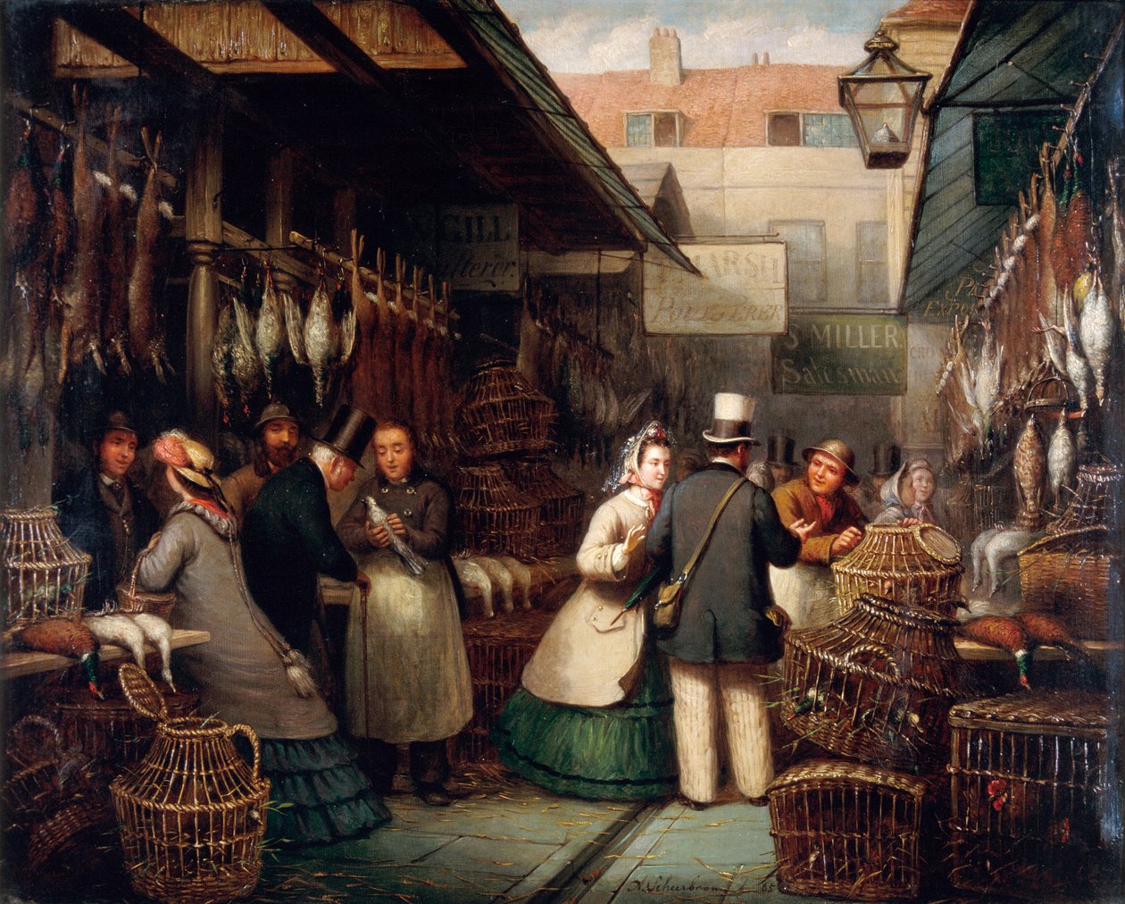 伦敦Leadenhall市场，1865年。 作者 安德里斯·舒伯姆