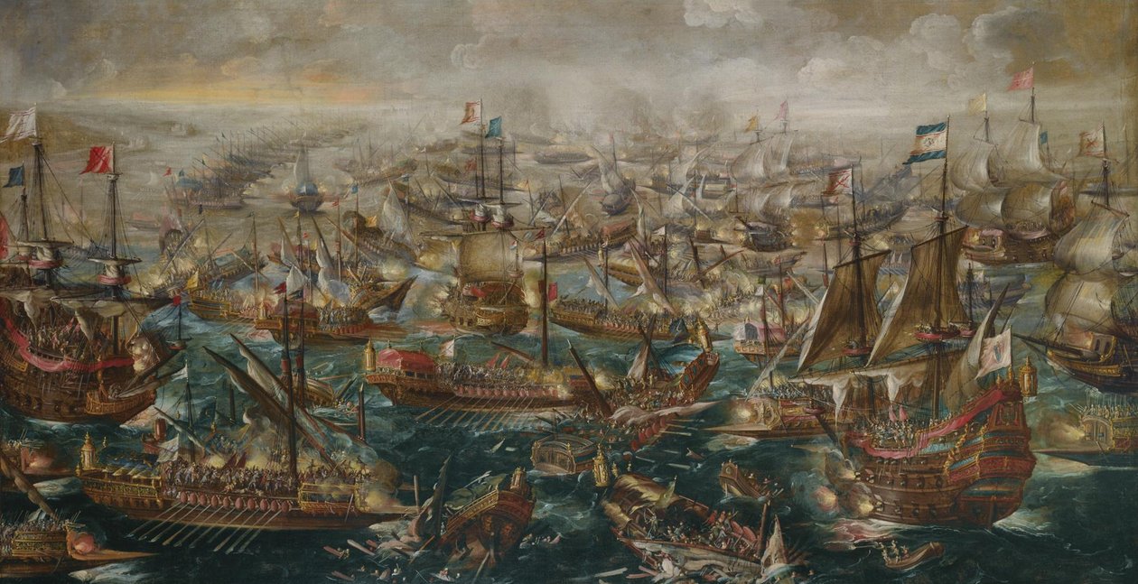1640年1571年10月7日的勒潘多战役 作者 安德斯·范·埃特维尔特