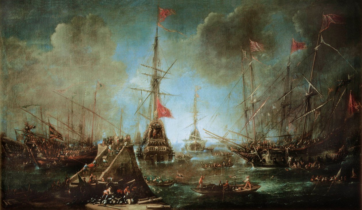 The Spanish fleet leaves the harbour 作者 安德斯·范·埃特维尔特