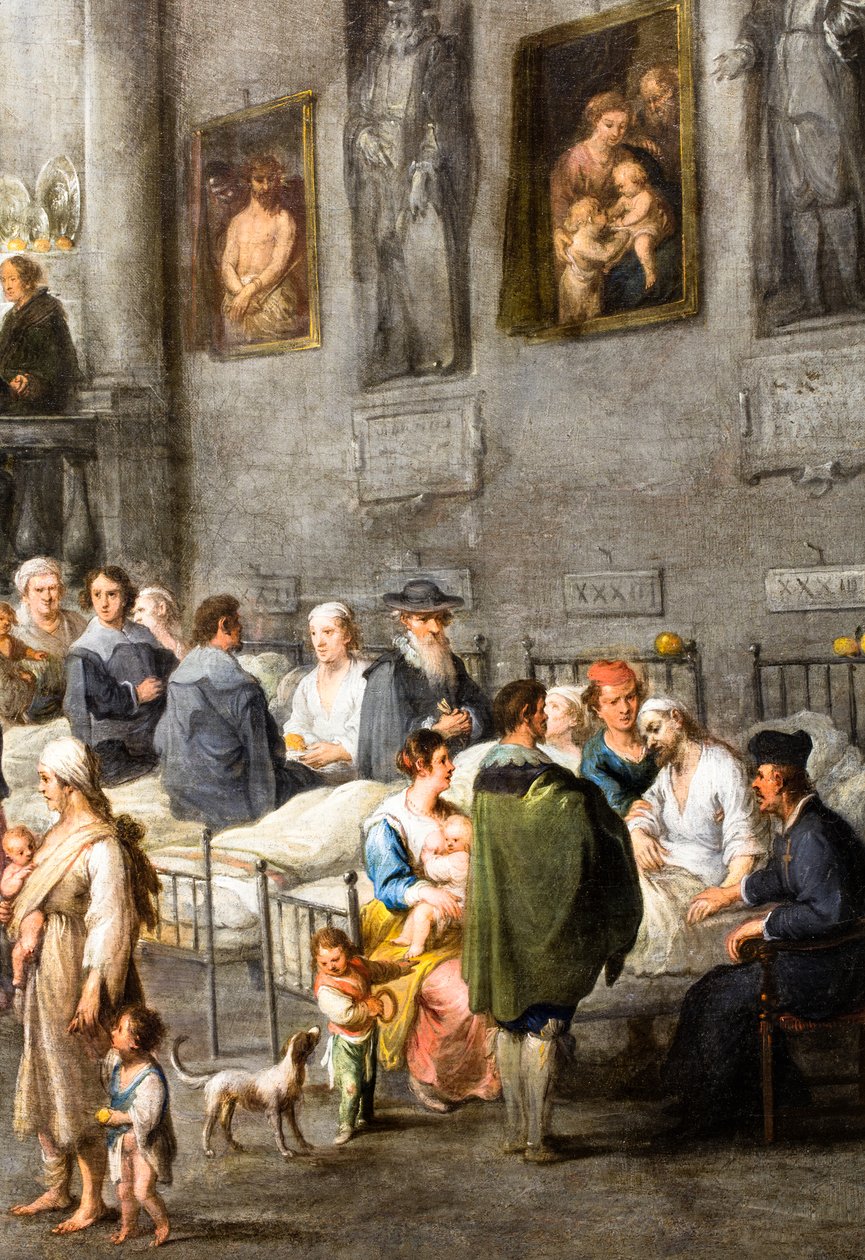 搀扶病人，约 1640 年（布面油画） 作者 Andries van & Wael Cornelis de (1592-1667) 艾尔特维尔特