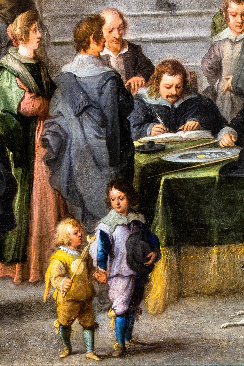 搀扶病人，约 1640 年（布面油画） 作者 Andries van & Wael Cornelis de (1592-1667) 艾尔特维尔特