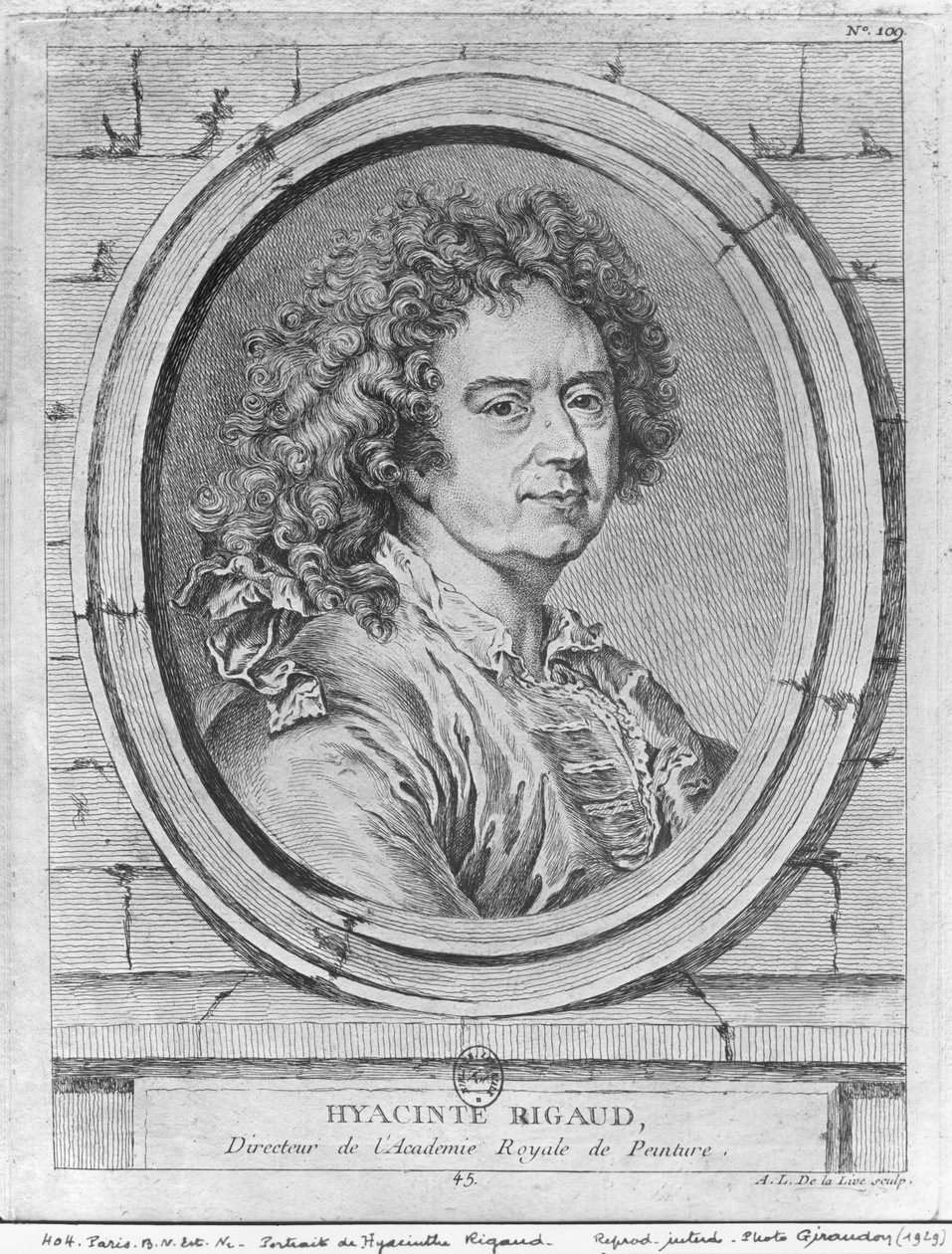 Hyacinthe Rigaud的肖像，1752-65 作者 昂热·洛朗·德·拉利维·德·朱利