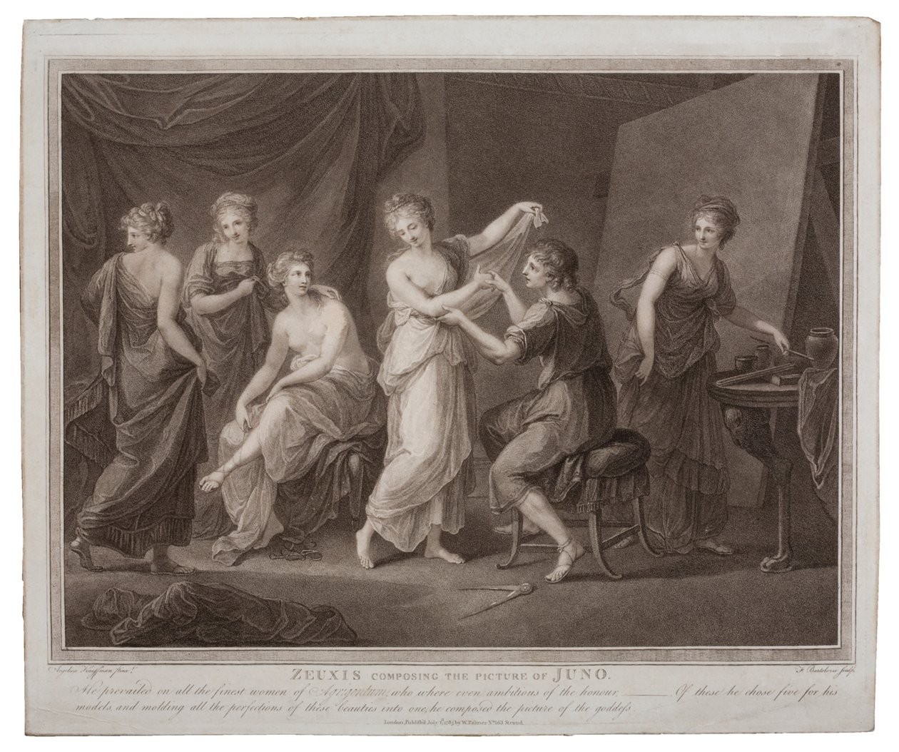 Zeuxis由Francesco Bartolozzi（1727-1815）撰写Juno的照片，由W. Palmer于1785年在伦敦出版。 作者 当归考夫曼