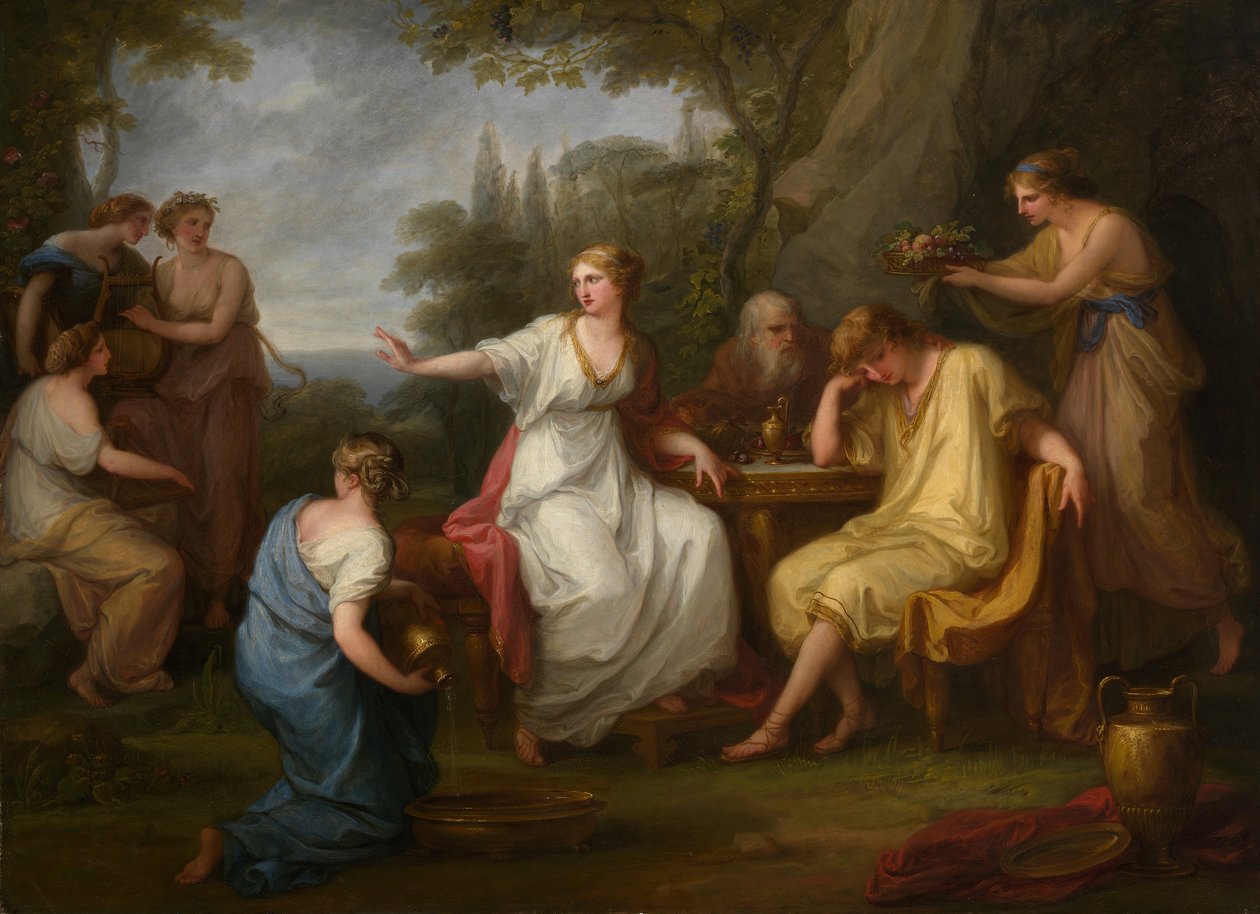 Telemachus的悲伤，1783年。 作者 当归考夫曼