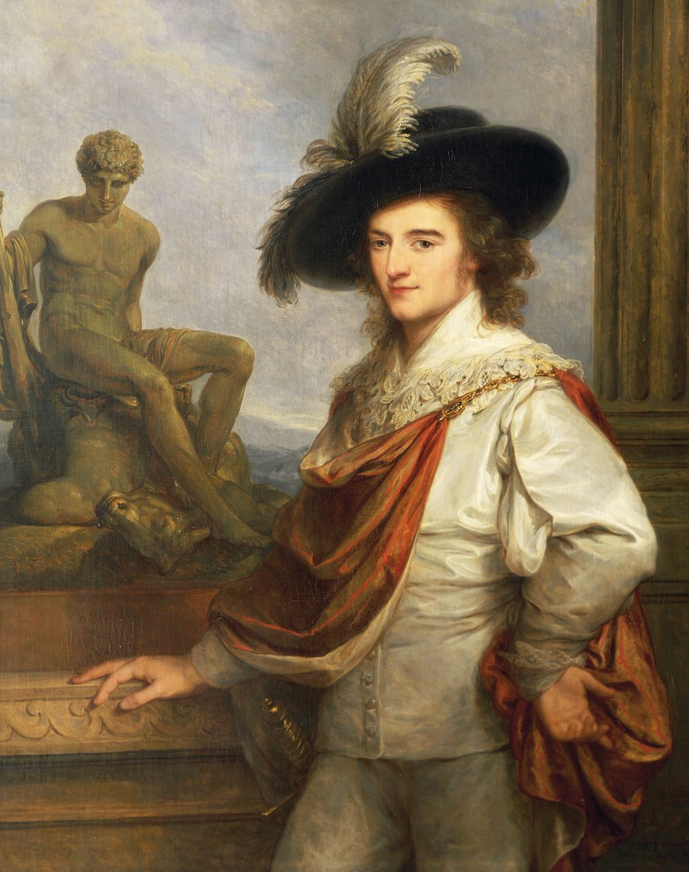 奥地利，维也纳，奥地利收藏家Joseph Johann Graf Fries的布面油画肖像 作者 当归考夫曼