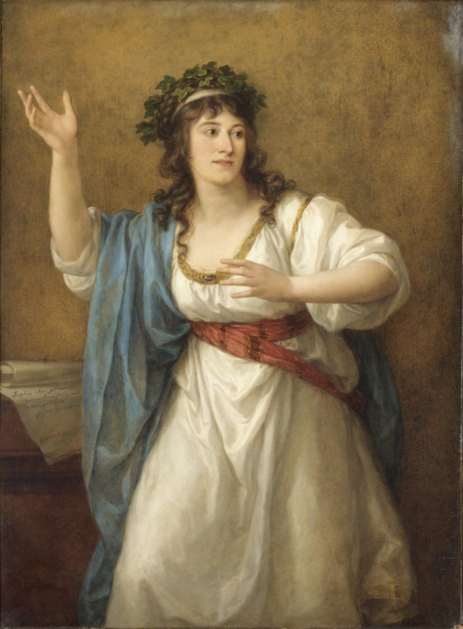 女诗人的肖像特蕾莎·班蒂蒂妮·兰杜奇1763-1837 作者 当归考夫曼