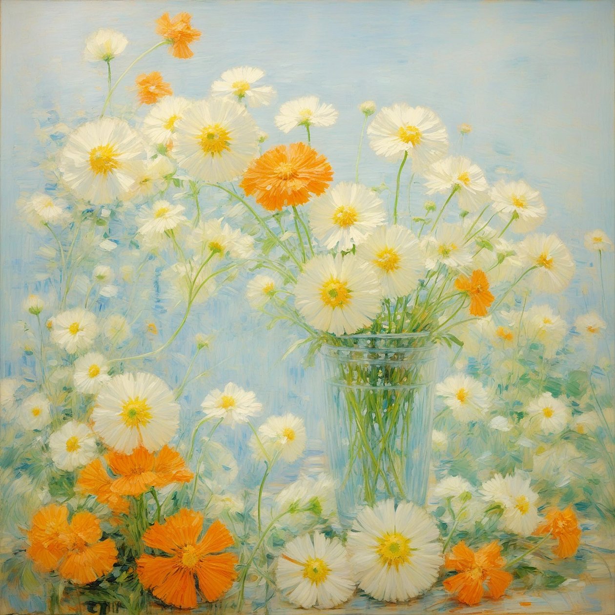 花卉 34》，约 2021 年（布面油画） 作者 
