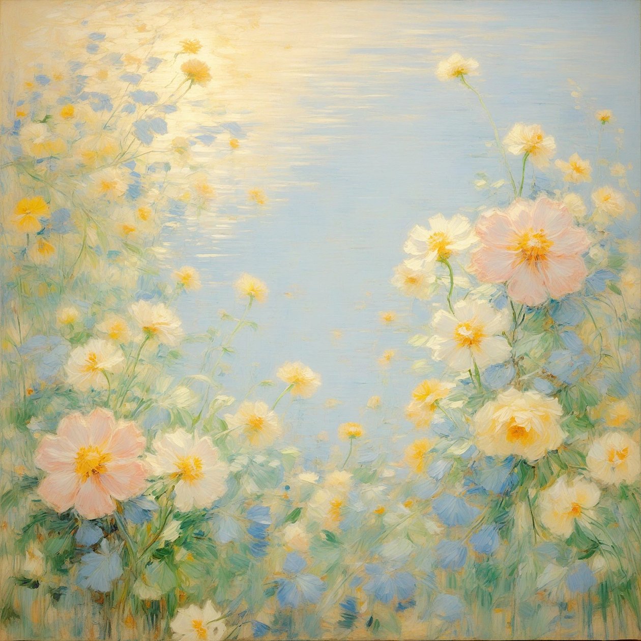 花卉 60》，约 2022 年（布面油画） 作者 