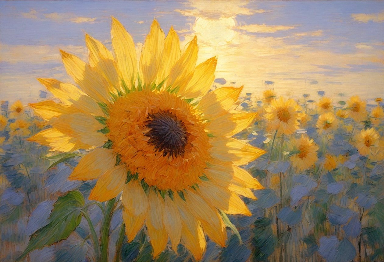 花卉 65》，约 2022 年（布面油画） 作者 