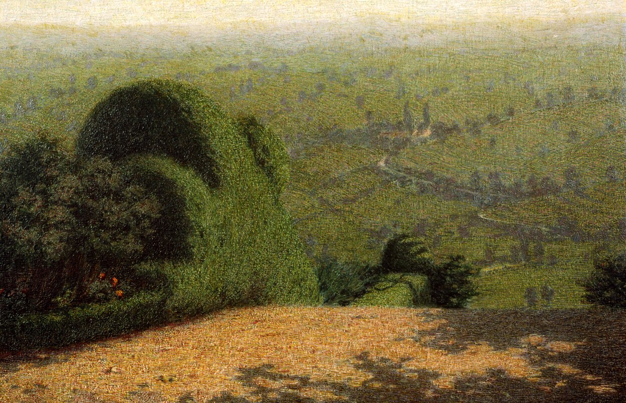花园的一角，1912年 作者 安吉洛·莫贝利（Angelo Morbelli）