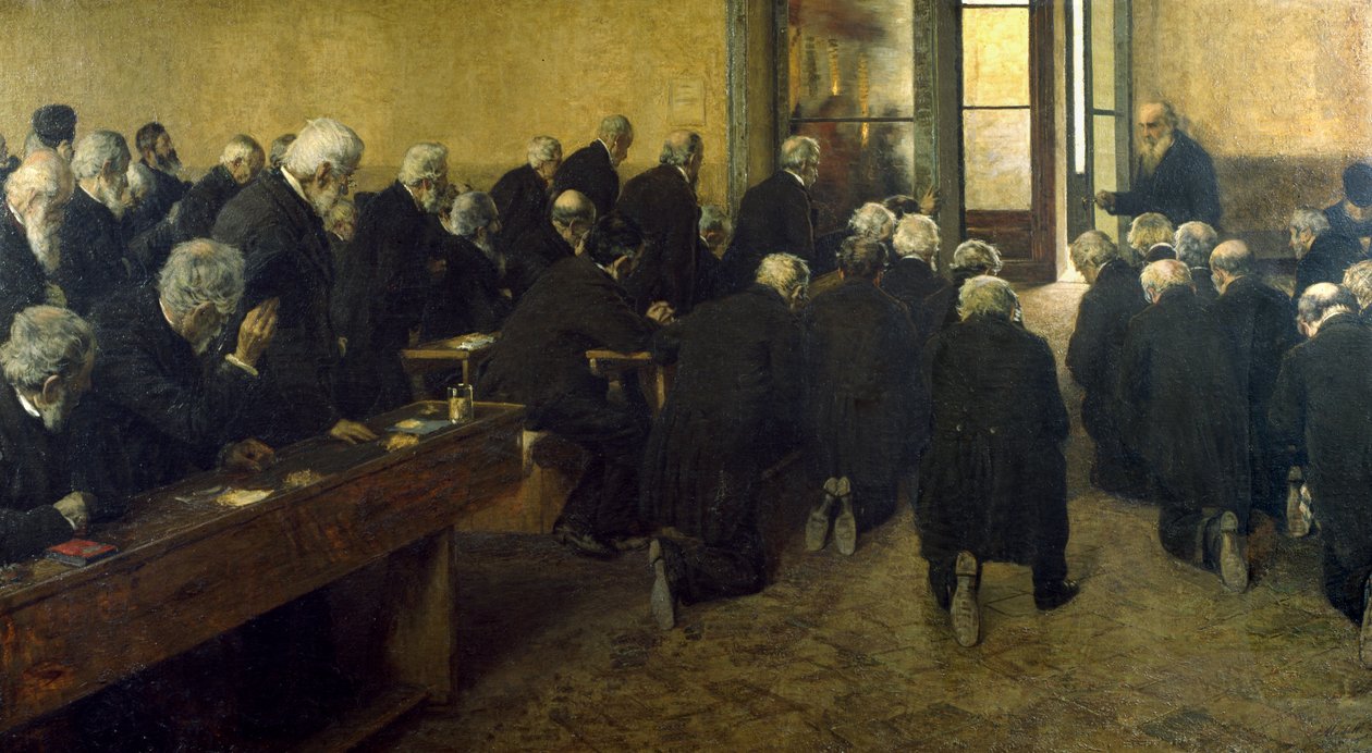 Viaticum，1884年 作者 安吉洛·莫贝利（Angelo Morbelli）