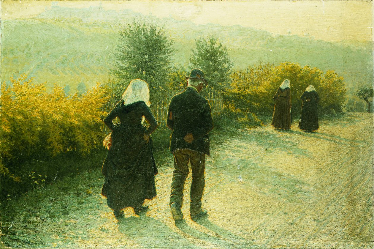1890年星期日 作者 安吉洛·莫贝利（Angelo Morbelli）