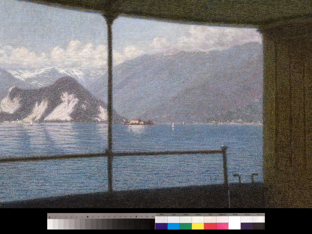 1915年乘船前往马焦雷湖 作者 安吉洛·莫贝利（Angelo Morbelli）