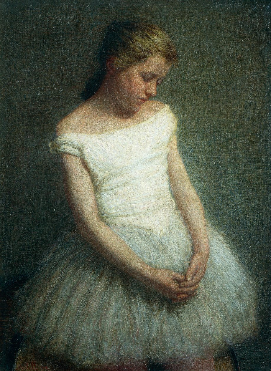 Dancer, little girl dressed in a tutu 作者 安吉洛·莫贝利（Angelo Morbelli）