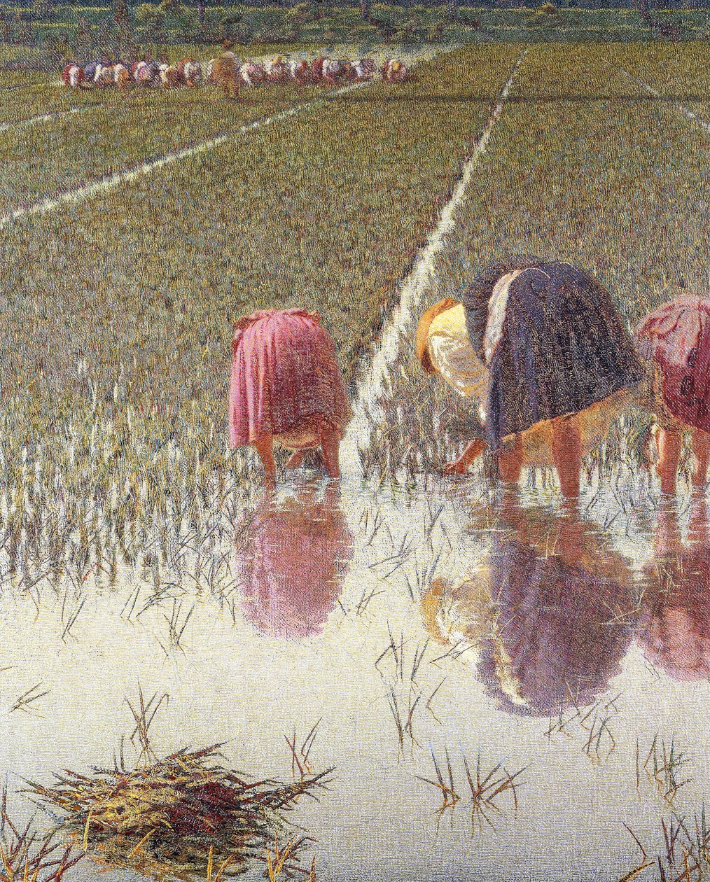安吉洛-莫贝利（1853-1919）为八十便士而作，布面油画，67.5x124.5厘米，详见 作者 安吉洛·莫贝利（Angelo Morbelli）