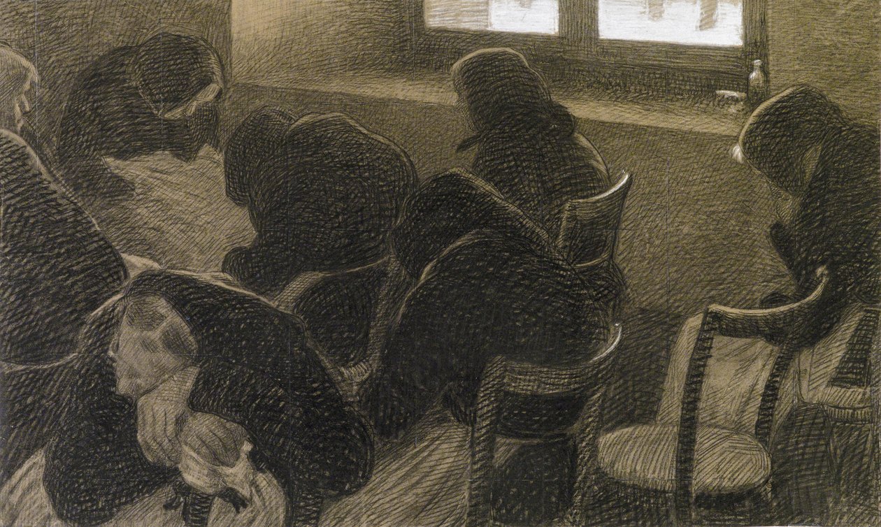 冬日西沙，约1902年。 作者 安吉洛·莫贝利（Angelo Morbelli）