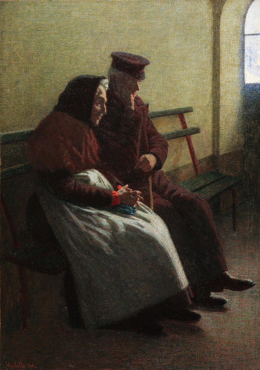遥远的时代，1908年。 作者 安吉洛·莫贝利（Angelo Morbelli）