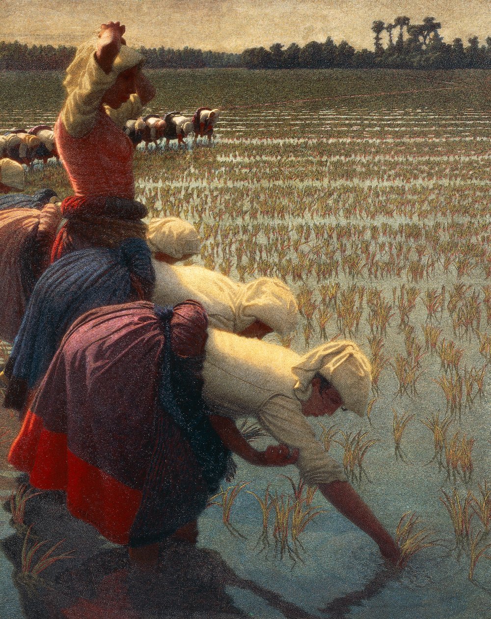 蒙迪内（意大利女米工） 作者 安吉洛·莫贝利（Angelo Morbelli）