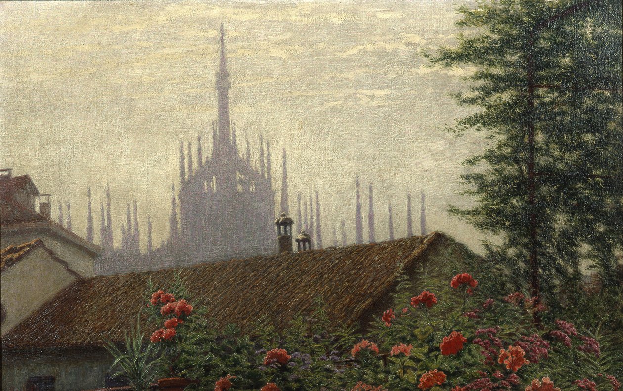 大教堂的塔楼，1900-1901年。 作者 安吉洛·莫贝利（Angelo Morbelli）