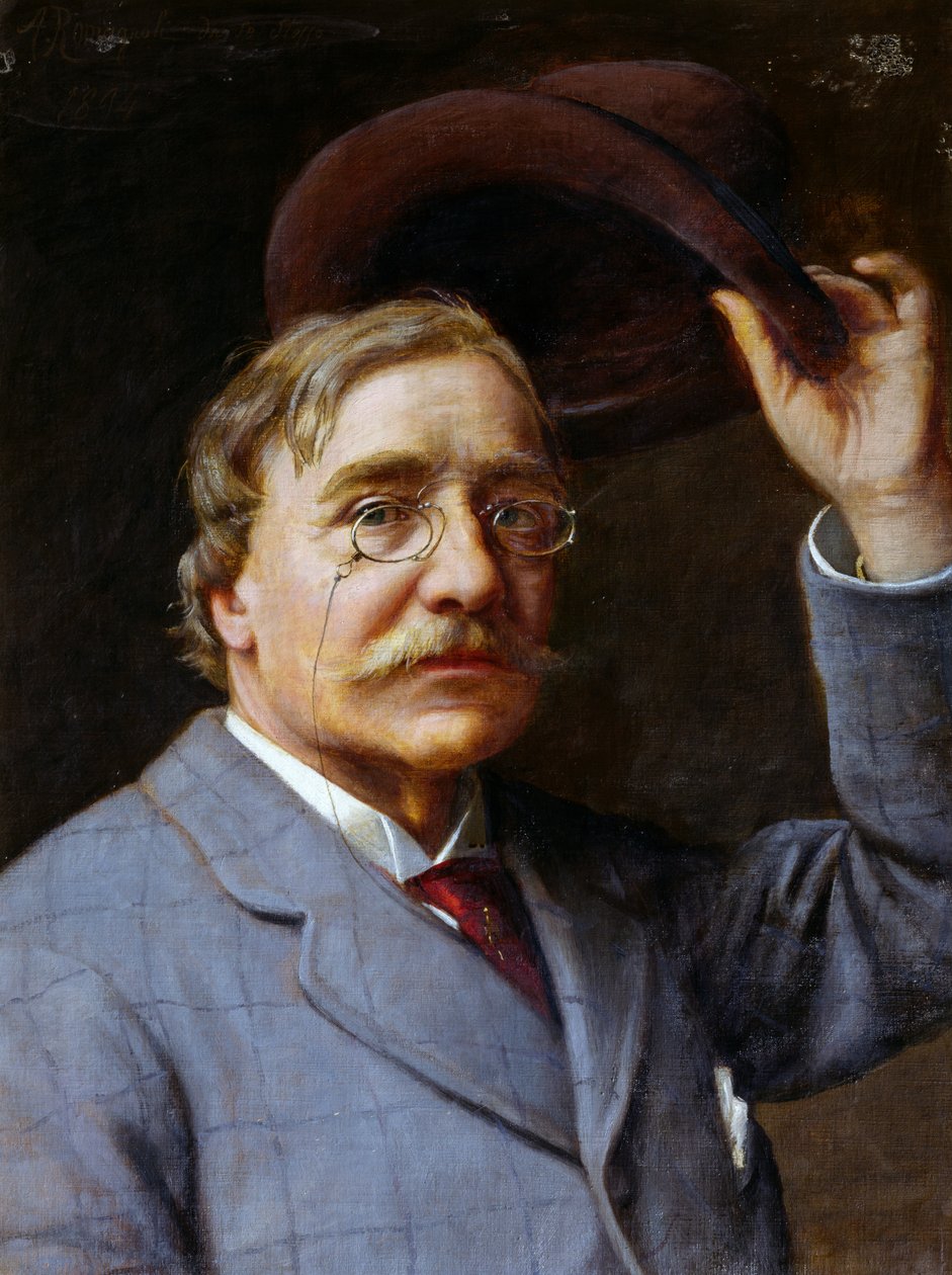 安吉洛·罗马尼奥利 (Angelo Romagnoli) 的自画像（佛罗伦萨 1840 年 - 1897 年之后） 作者 安杰洛·罗马尼奥利